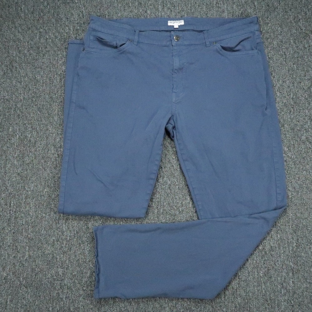 Peter Millar Pants Mens 40x34 Blue Signature Sateen 5 Pocket Stretch Trouser